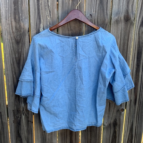 Chambray bell sleeves - Picture 3 of 3